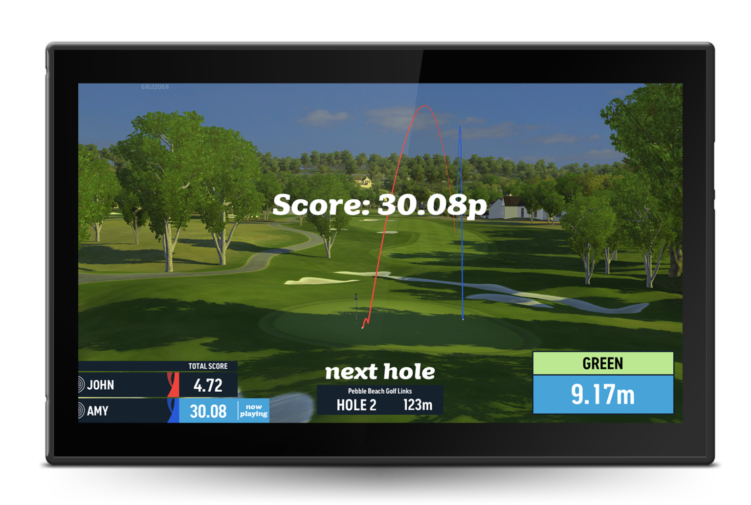 Toptracer Approach Shot Challenge game mode screen